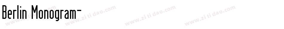Berlin Monogram字体转换